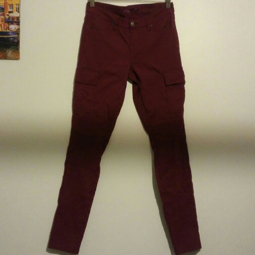 Prana red pants with scotchgaurd